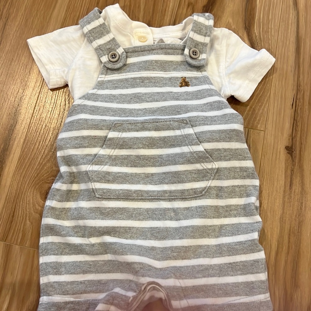 Striped Overall set
